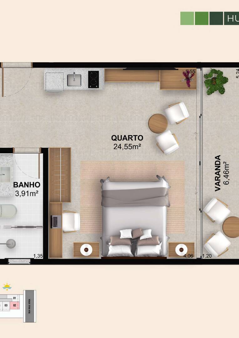 Apartamento, 1 quarto - Foto 19