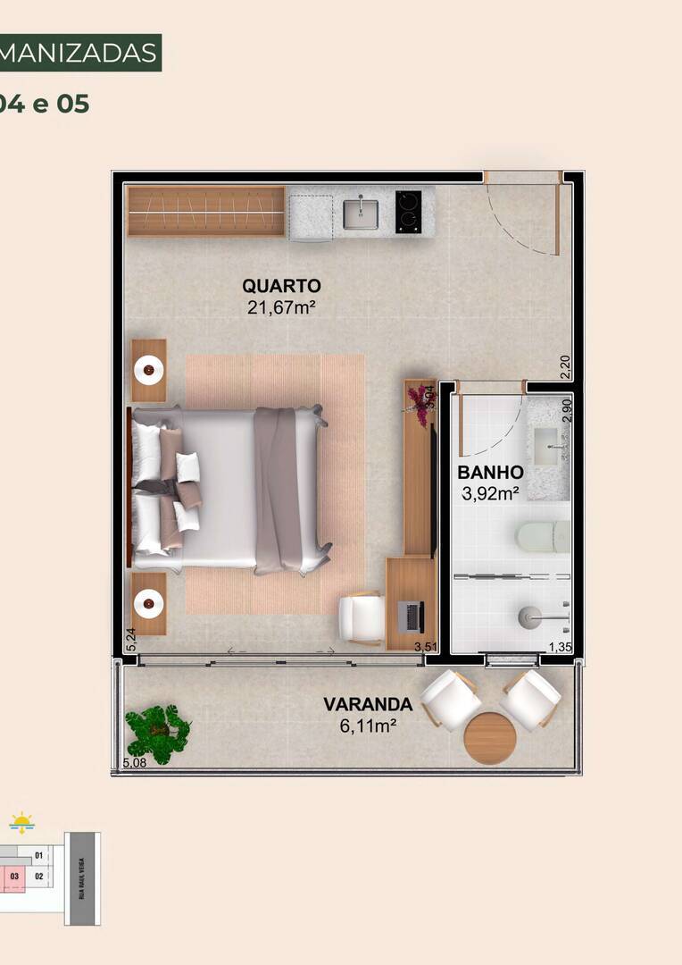 Apartamento, 1 quarto - Foto 20