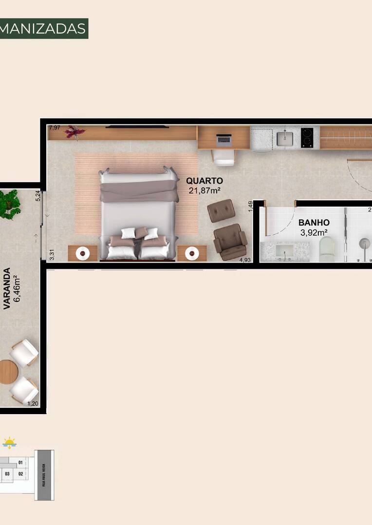 Apartamento, 1 quarto - Foto 22